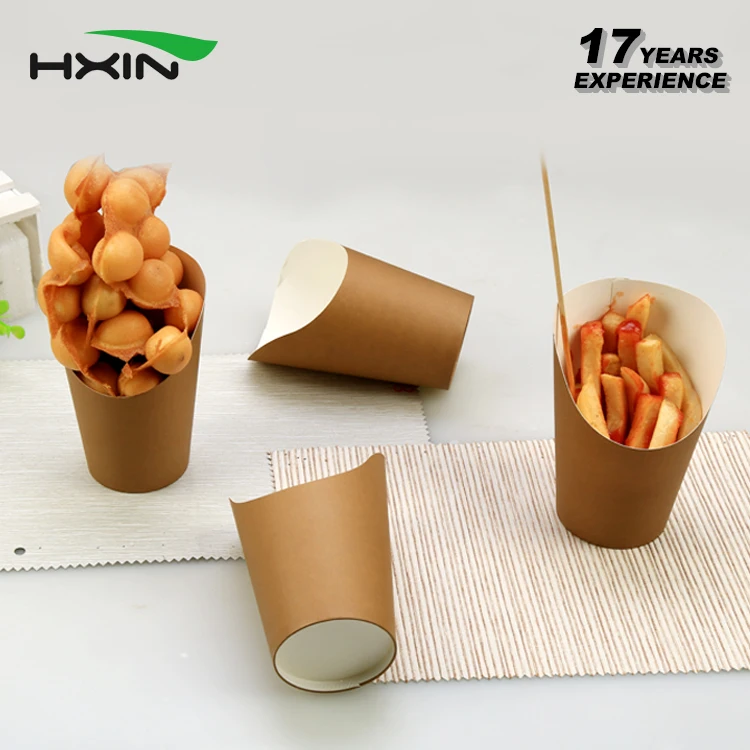 Source disposable french fries paper cup disposable french fry container  food packaging paper french fries box on m.