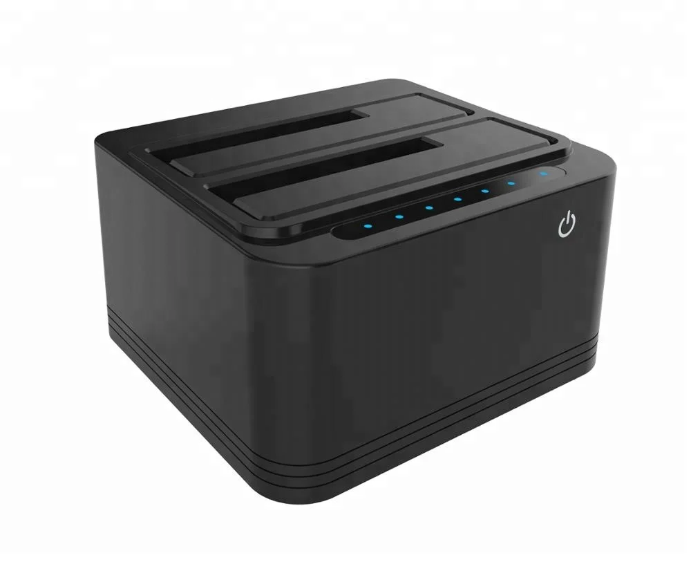 
Док-станция для жестких дисков с USB 3,0 на SATA Dual-Bay, 2,5 дюйма/3,5 дюйма, поддержка SSD, поддержка функций офлайн-клонирования/UASP 