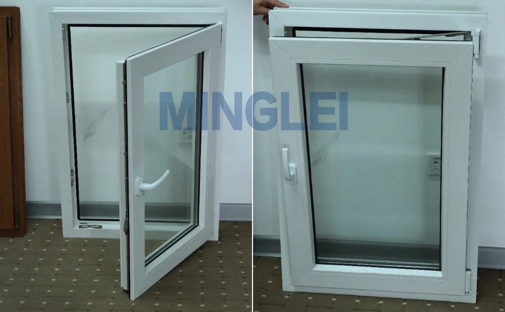 Minglei contemporary German Veka pvc frosted windows mahogany upvc windows factory