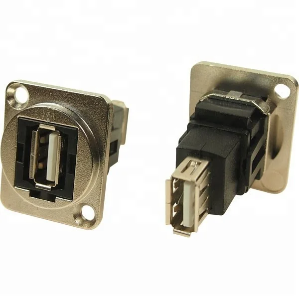 Metal Xlr Feedthrough Usb 2 0 A To Usb 2 0 A Ni Plated Csk Hole Buy Straight Panel Mount Female Male Version 2 0 Type B Usb Connector Metal Xlr Feedthrough Usb 2 0 A To
