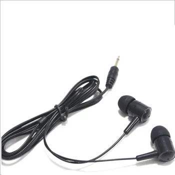 Black airline earphone disposable headphone cheap earbuds for school library