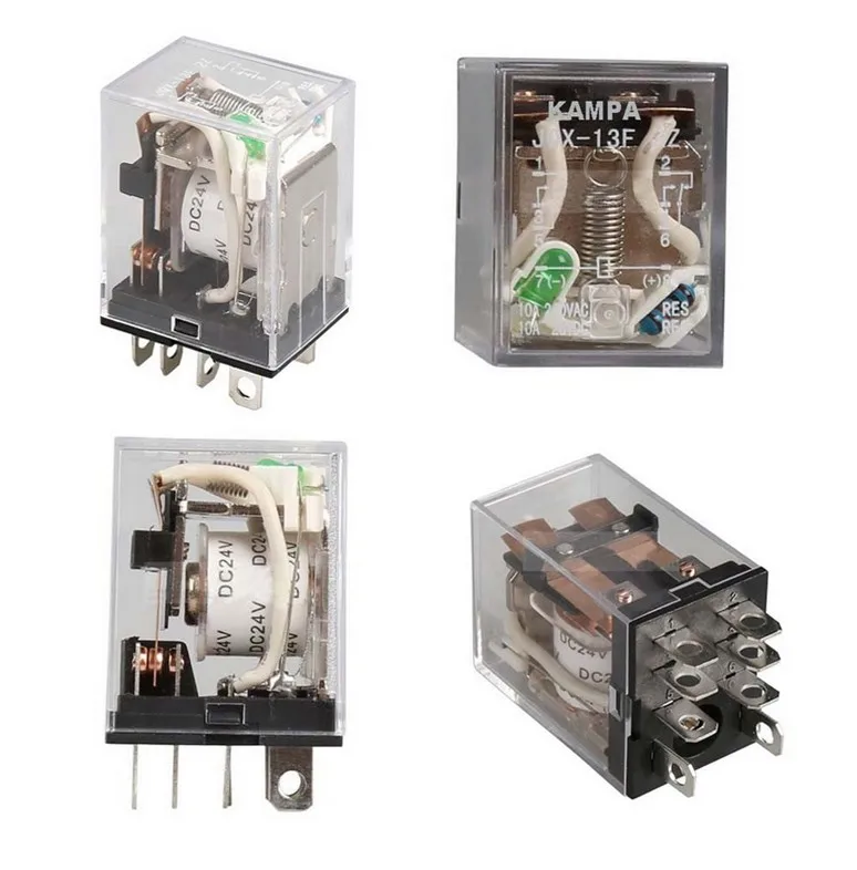 Fasizi 2 stuks DC 12V spoelvermogensrelais 8-pins 10A DPDT