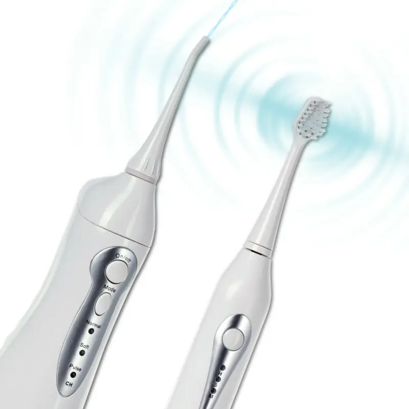 2025 OEM Electric Toothbrush with Water Flosser Waterproof Dental Oral Irrigation Water Pick Cordless Wireless Charging 2 in 1