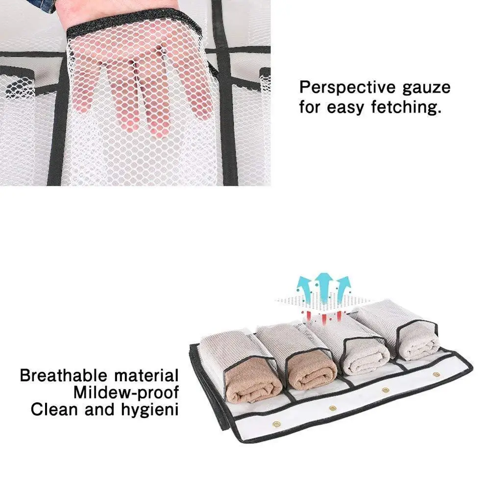 Foldable Oxford Over the Door Storage Bag Waterproof Hanging Cloest Shoe Organizer Corner Shelf Organizer Kitchen for 24 Pockets