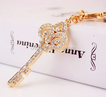YWbeyond "key to your heart" cyrtal keychain wedding, bridal showers party gift souvenirs, valentine's day gifts
