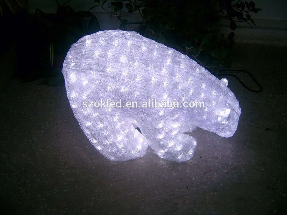 Лидер продаж! H70cm W125cm 1416 шт. светодиоды LED 3D Polar Bear светодиодный свет