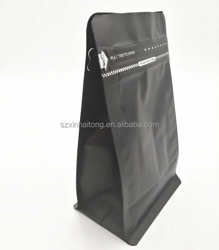 BLACK MATT WITH VALVE  BAG STAND UP POUCHES COFFEE BAG SEEDS NUTS HEAT SEAL BAG 