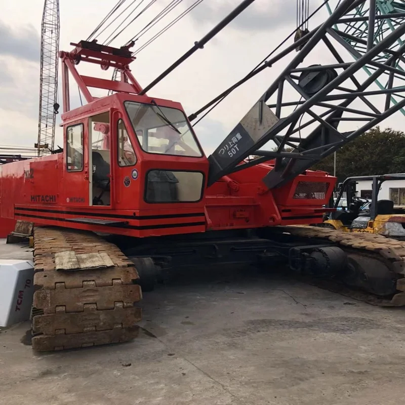 50 тонн, бывший в употреблении японский гусеничный кран hitachi kh180, распродажа