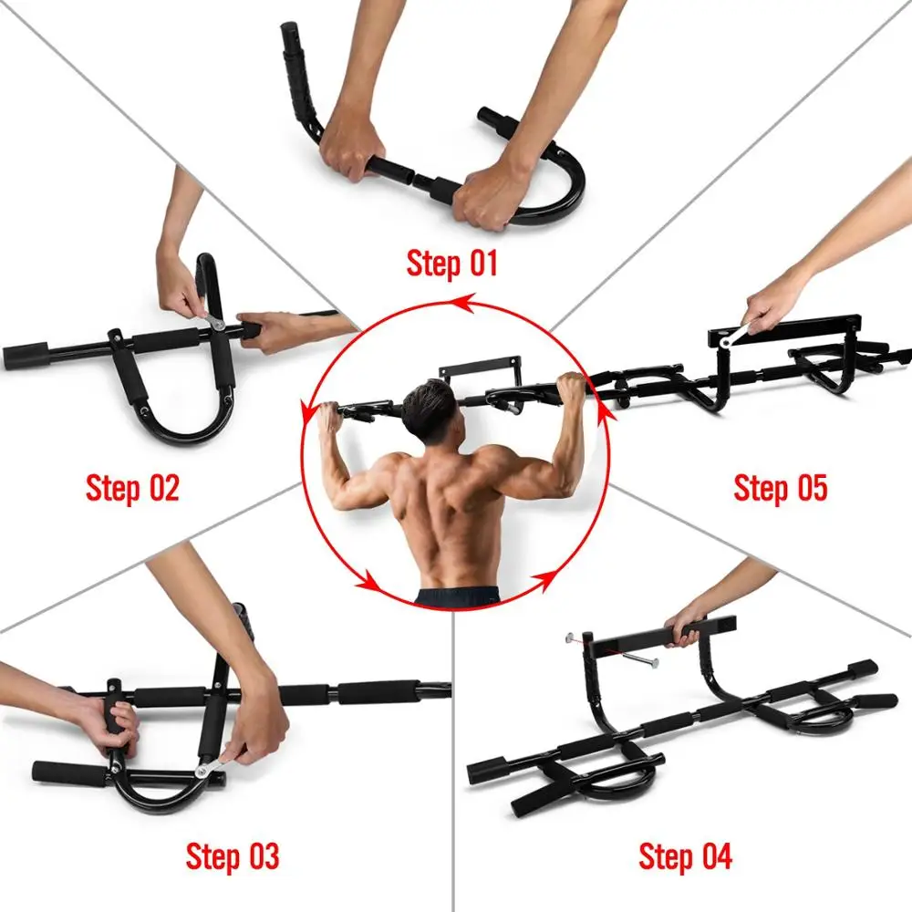 Gxg Multi-Grip подбородок-Heavy Duty двери тренер подтягивание бар для домашнего спортзала