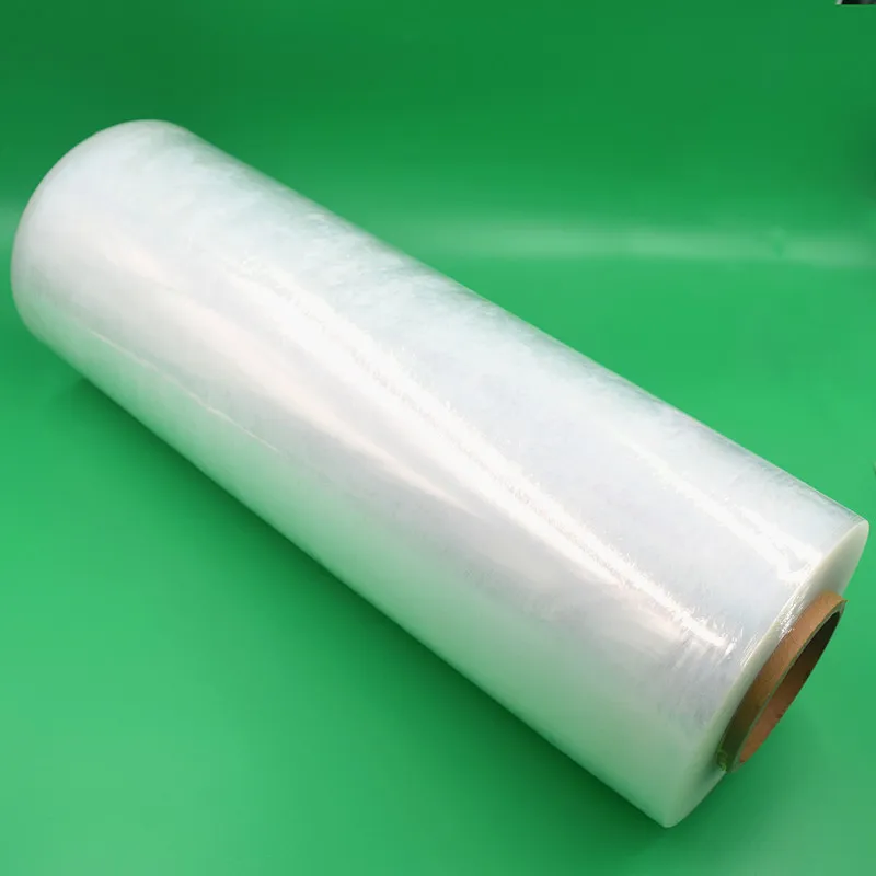 China Recycle LLDPE Stretch Film Machine 50cm Width Glossy Moisture Proof Packaging Film with Customizable Logo