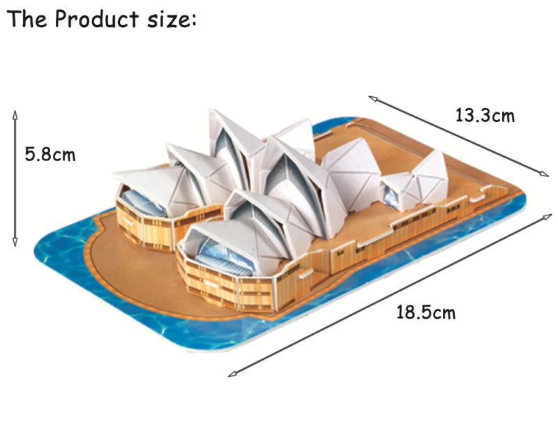 World Famous Architecture 3D Puzzle Australia Sydney Opera House Building Toys Jigsaw Puzzles Toys Educational Toys for Children