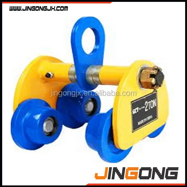 Chain Pulley Block Mechanism with Shackle Industrial Geared Trolley Wheels / Beam Geared Trolley Wheel with Brake