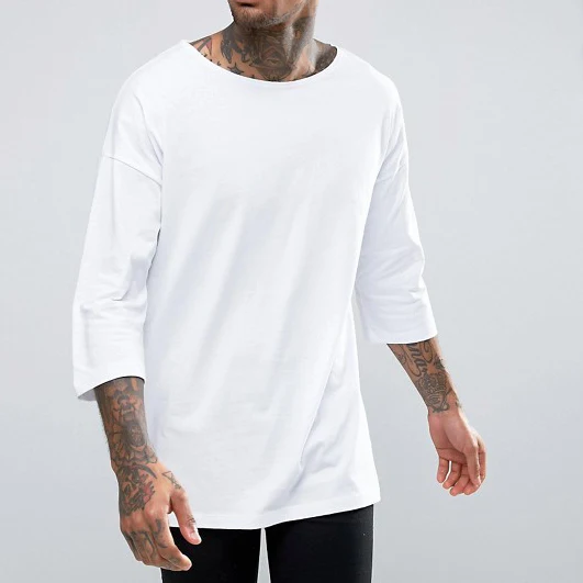 3 quarter sleeve t shirts mens