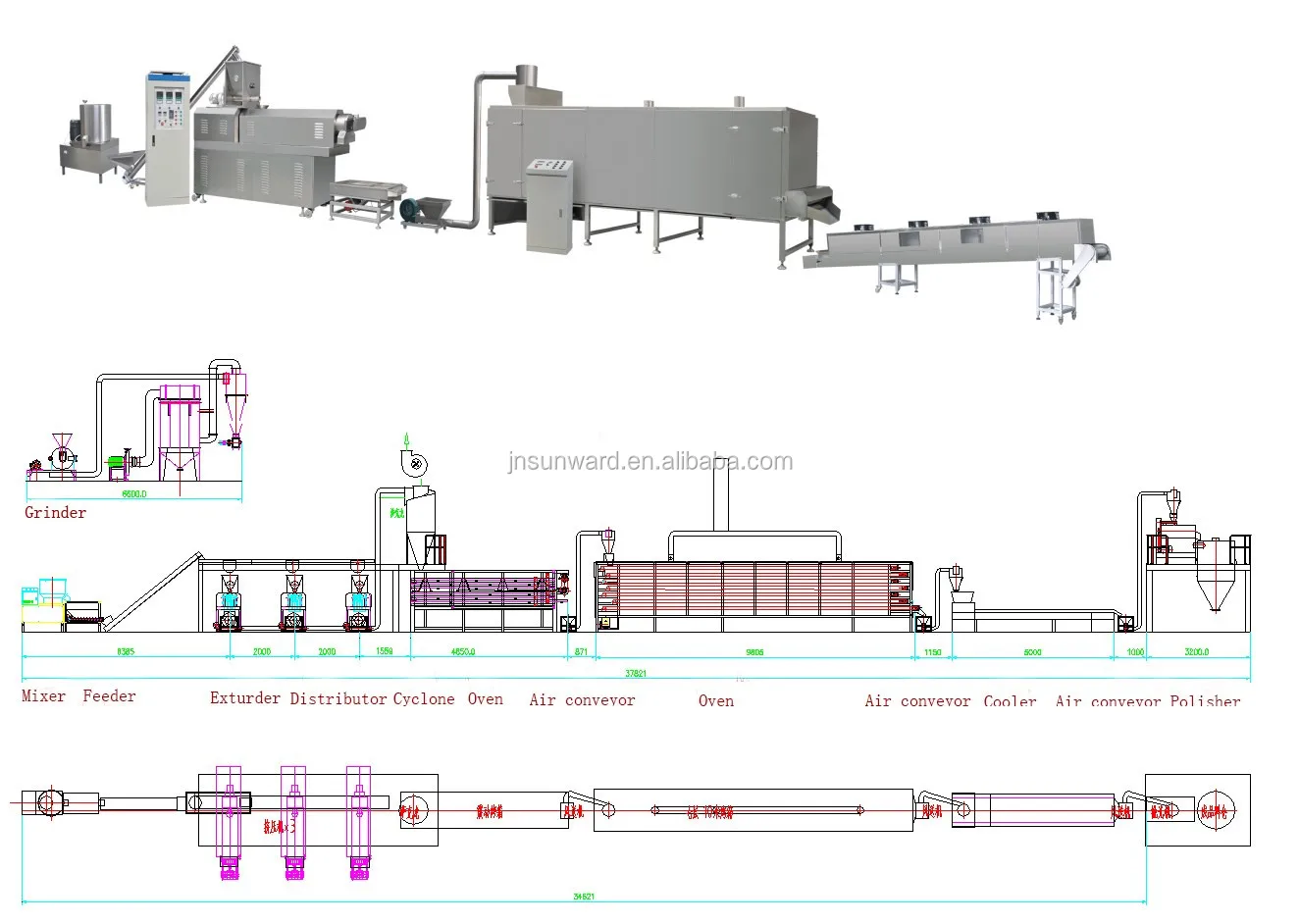 Basmati Rice Twin Screw Fortified Rice Making Extruder Machine ...