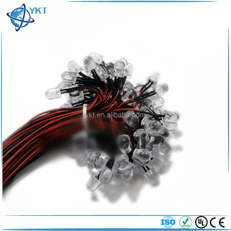 20 Pieces 5mm LEDs With 20cm Cable DC 12V Ready Wired 5mm LED Mit 20cm Kabel Dc 12v Fertig Verkabelt 5mm Led Montageringe 109776 1024x