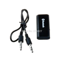 USB Bluetooth Music Audio Receiver Adapter (Black) with 3.5mm Stereo Output for Car AUX IN Home Speakers for PC iPhone Mp3