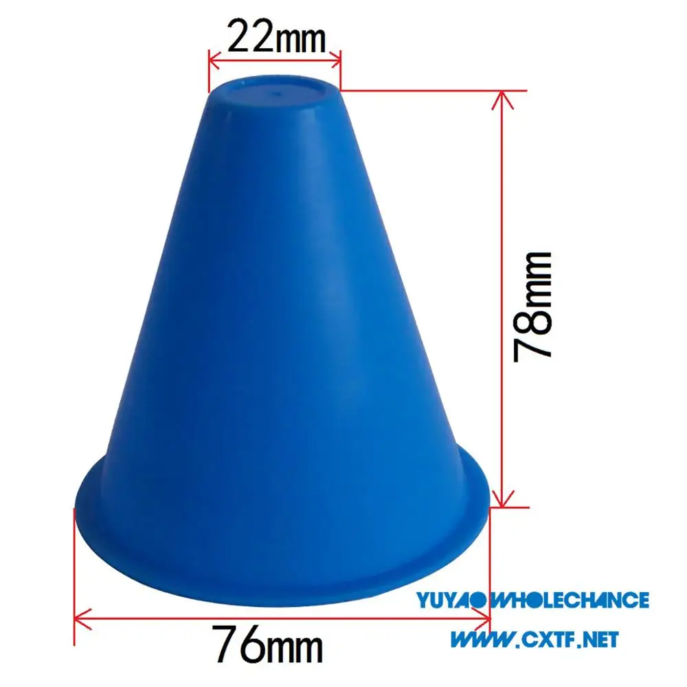 3 Inch Roller Skating Cone Marker Slalom Poles Gold Supplier