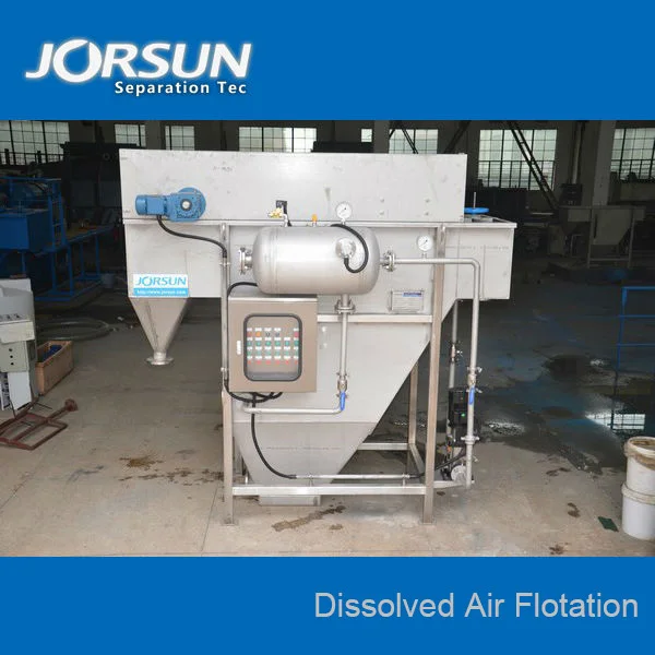 DAF Dissolved air Flotation with Lamella Plate and Bottom Sludge Scraper and Surface Skimmer Separation Technology
