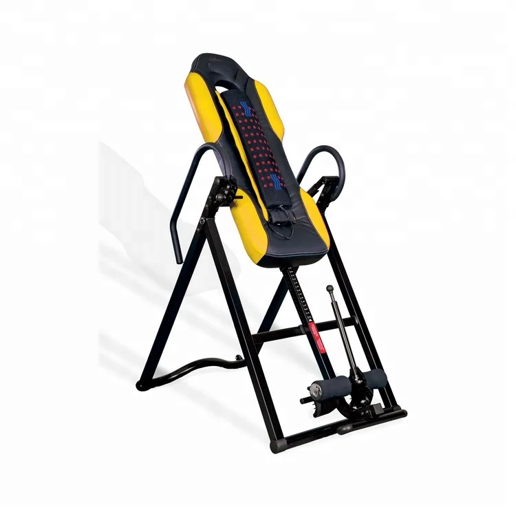 Deluxe Indoor Body Flex Exercise Equipment Inversion Table with Vibration  Back Massage & Heat Folding Gravity Therapy Chair