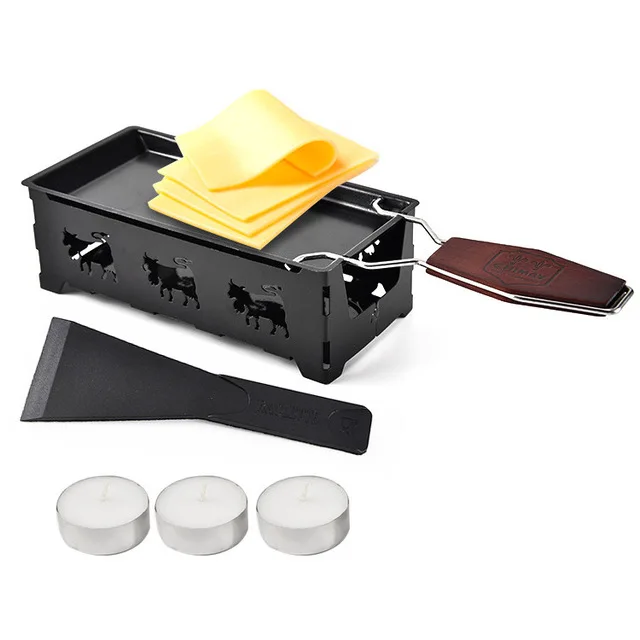 
Тапас для сыра или шоколада, складная ручка, лопатка, антипригарная таялка, швейцарские наборы для Raclette, фондю 