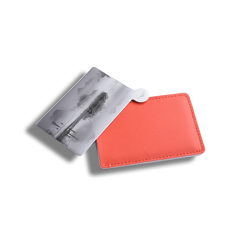 Unbreakable Stainless Steel Small Rectangle Compact Pocket Tiny Wallet Mirror for Purse Handbag
