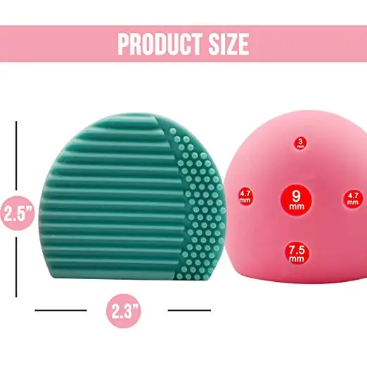 Силиконовый держатель для кистей макияжа в форме половины яйца и силиконовый коврик