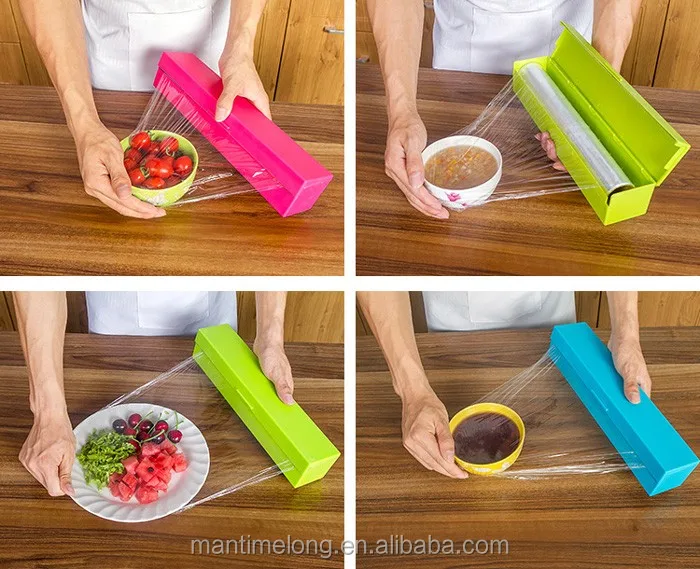 Wholesale PVC Kitchen Fresh Food Vegetable Fruit Plastic Cling Film Slide  Cutter - China Cling Film and Cling Wrap price