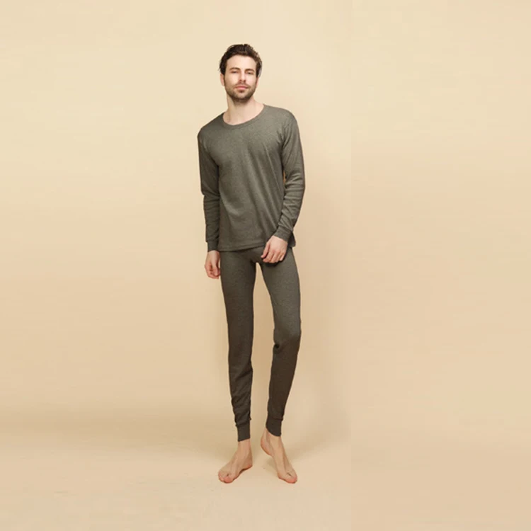 
Горячая Распродажа, теплая пижама из 100% хлопка с длинным рукавом, мужская хлопковая Пижама 