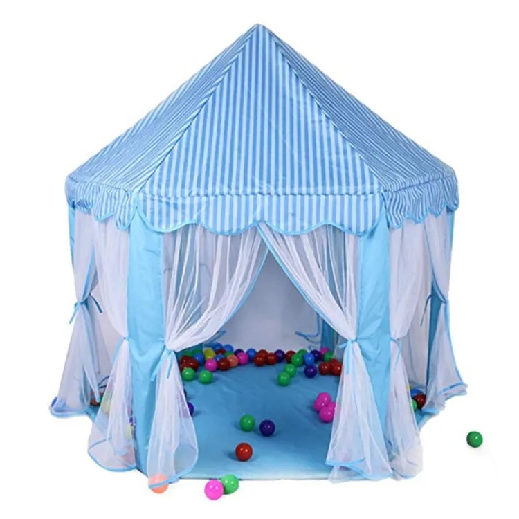 OHMG Tende da gioco, tende da gioco, per bambini, castello, fata, esagonale, giocattoli per bambini o tutti, giochi al coperto o all'aperto, rosa