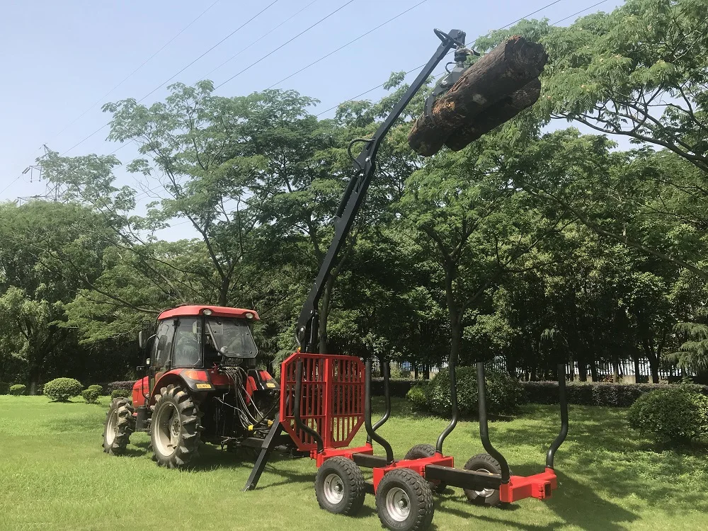 Лесной погрузчик с краном для