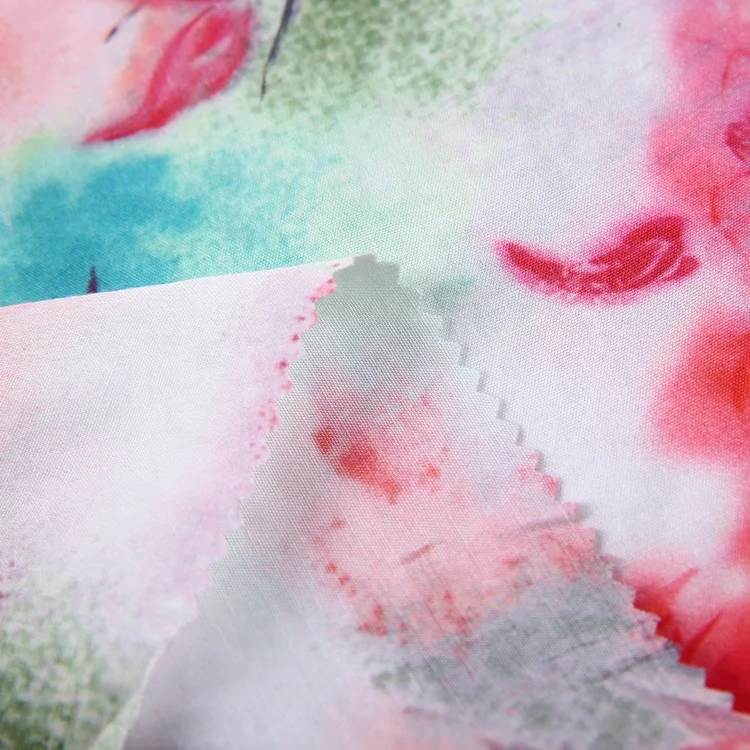 Цветочный дизайн простого стиля сплетенная ткань с цифровым принтом вискоза искусственное волокно для пошива женских платьев