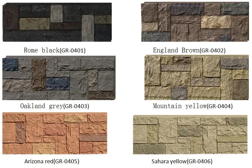 Artificial Stone Type Polyurethane Pu Faux Stone Exterior Lightweight Artificial Stone
