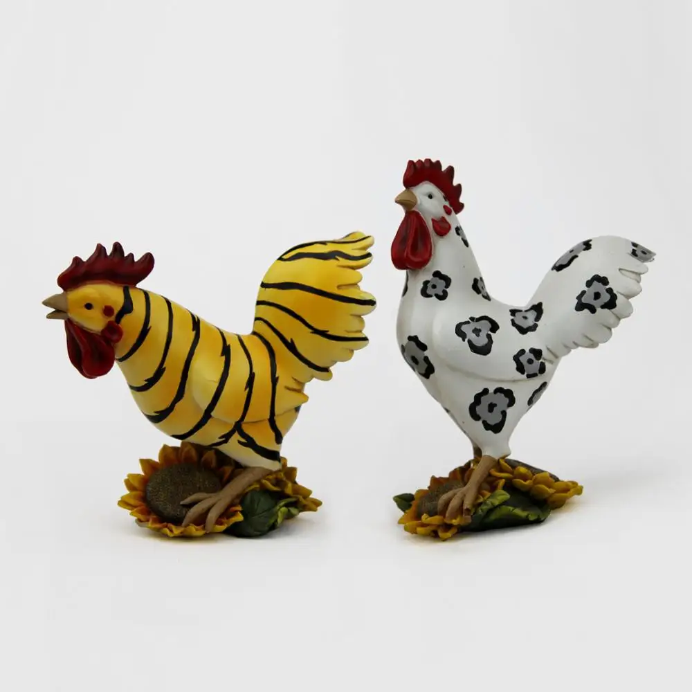 for Family Friends 15x9x9cm Resin Chickens Statue,Funny Farm Art Resin Crafts Ornaments for Home Backyards Decoration 