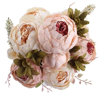 VIntage popular products new design artificial flower silk peony for home decoration