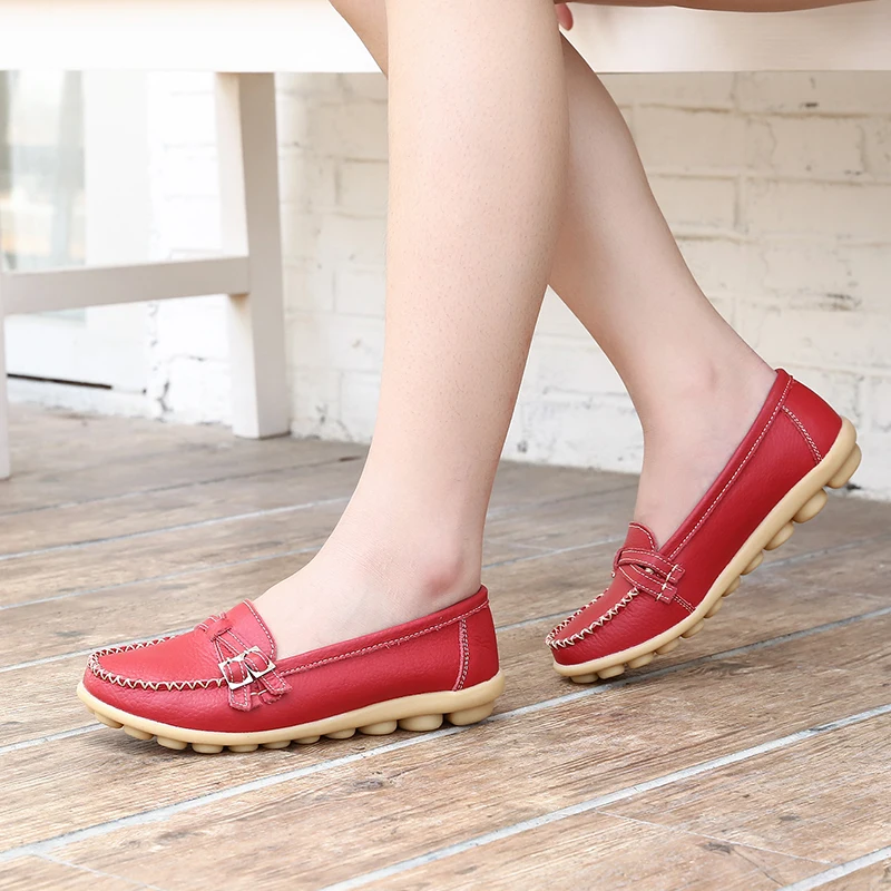 Vintage Flats Stylish Durable Genuine Leather Shoes