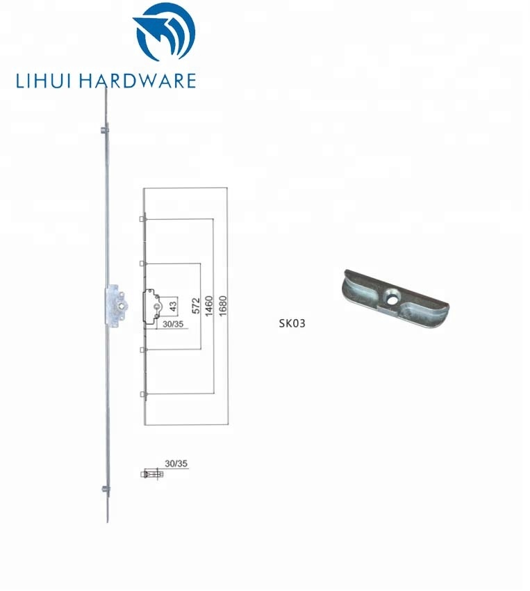 Шпингалет для окон и дверей из ПВХ ED08