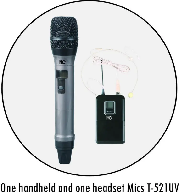 ITC PA System LCD Wireless Uhf Microphone