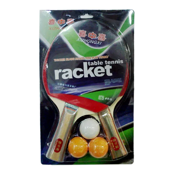 Многоцветная Высококачественная длинная ручка прыща из тополя резины оптовая продажа профессиональная 3-звездочная ракетка для настольного