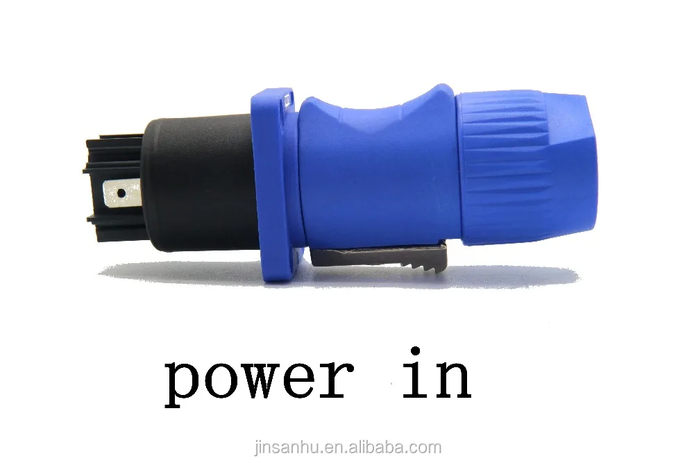 Rohs CE jinsanhu high quality copper pin retardant material waterproof powercon connector wholesale