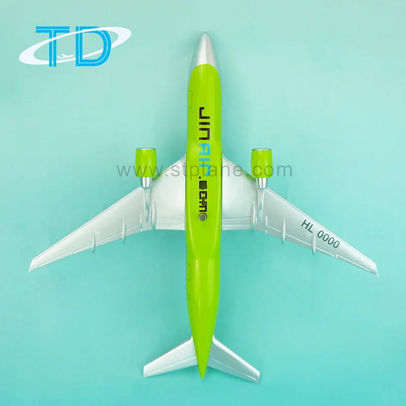 Jin Air Boeing 777-200 1/200スケール JIN AIR B777-200 ABS Plastic Model - 1:200 Scale Display