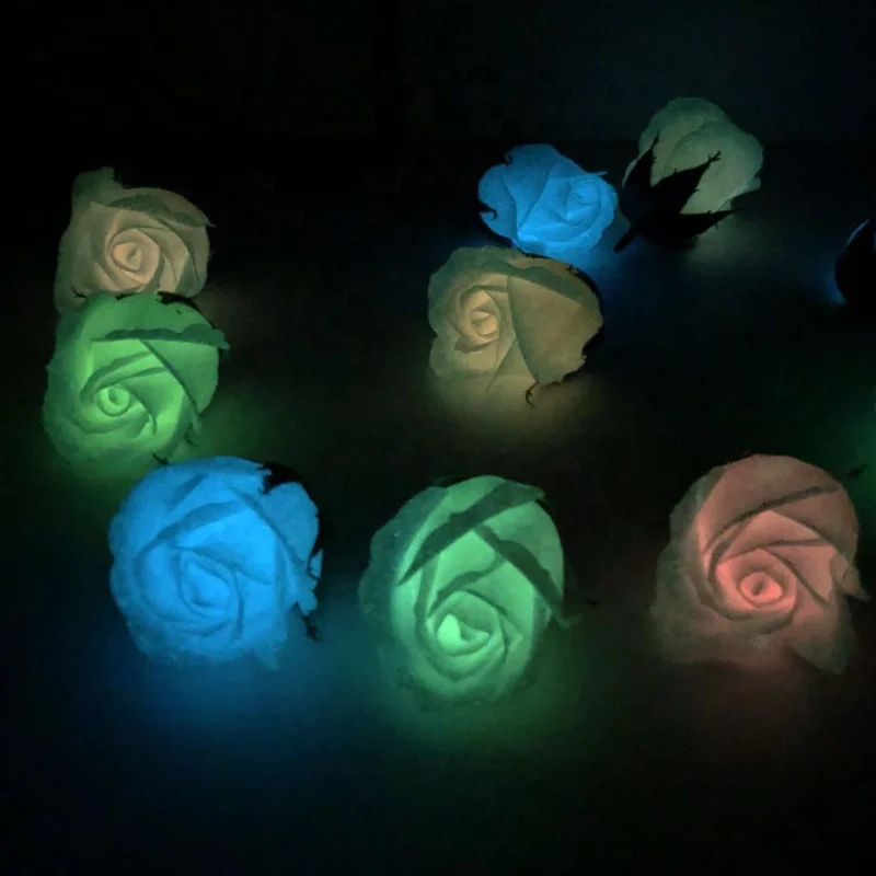 Artificial Three-layer New Luminous Soap Rose Flower Head