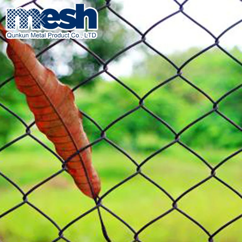 Anping High Quality Used 6.5ft Chain Link Wire Mesh Hot Dipped Galvanized Cyclone Wire Fence Pvc Coated Black Chain Link Fence