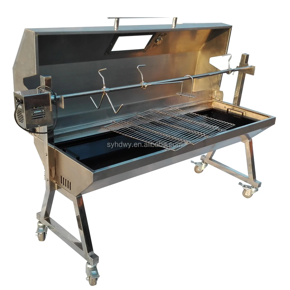Auto Spit Charcoal Vertical Rotisserie BBQ Equipment
