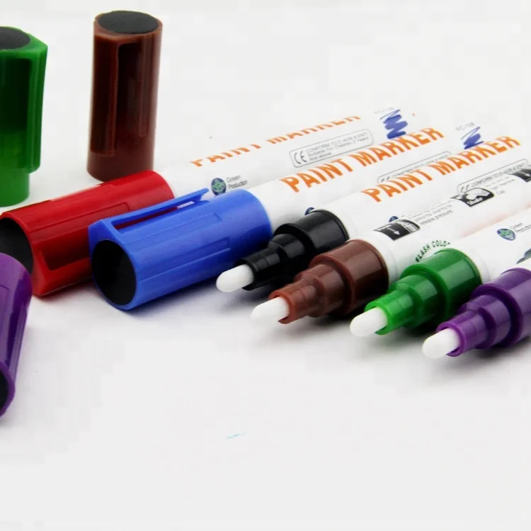 Colorful Permanent Paint Pen Marker Tire Wood Metal Hides Scratches On