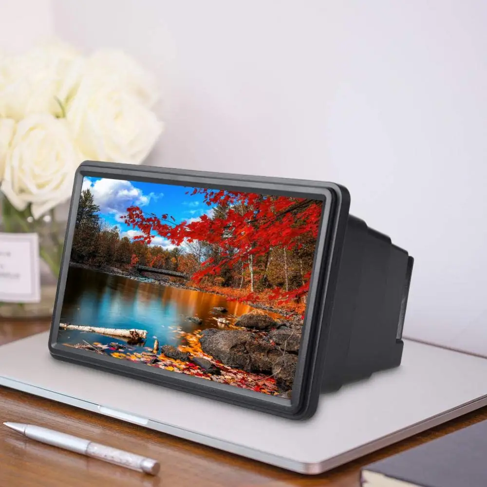 Lente Di Ingrandimento Per Smartphone 10 Pollici – Amplificatore Schermo 3D HD Con Stand Pieghevole