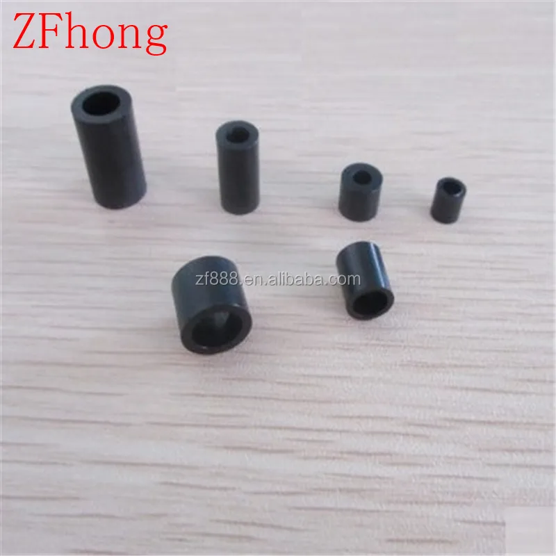 Black Nylon Round Spacer Not-Threaded for M3 M4 Screw L 2mm ~ 30mm Selectable 