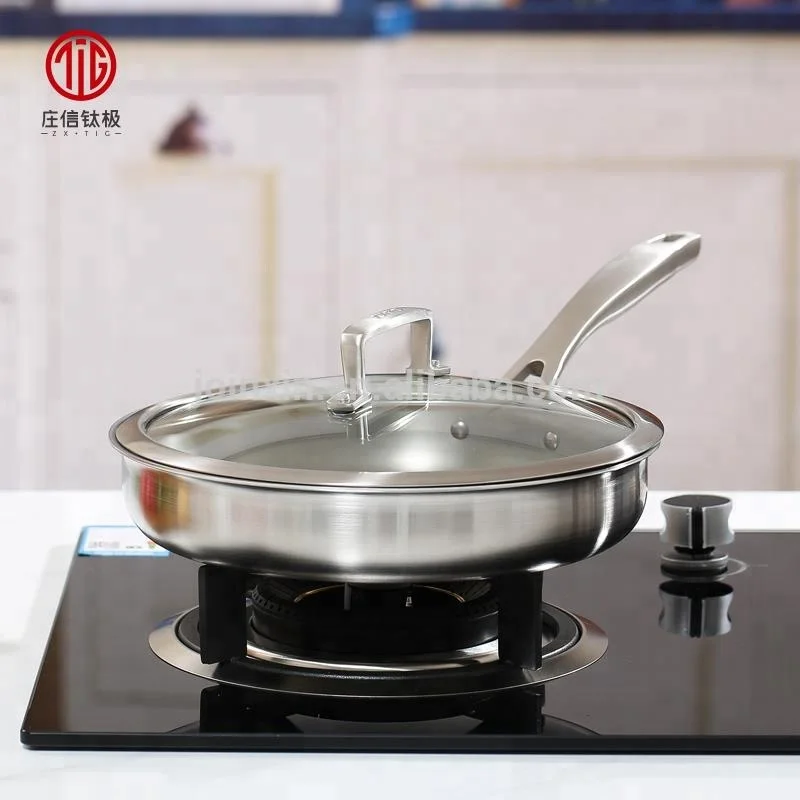 20cm High Quality Healthy Non-Stick Pure Titanium Cooking Fry Pan - China  Titanium Pan and Pure Titanium Pan price