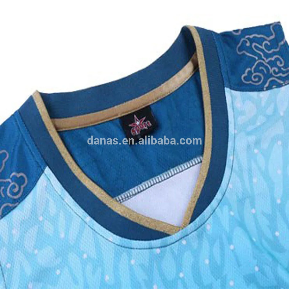 Wholesale 2020 Fully Sublimation Latest Design Light Blue Basketball Jersey  and Shorts Kit From m.