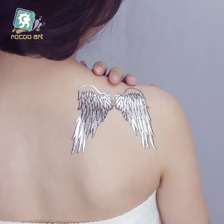 VT389/Bird Wing Star Sun Design Metallic Temporary Tattoo