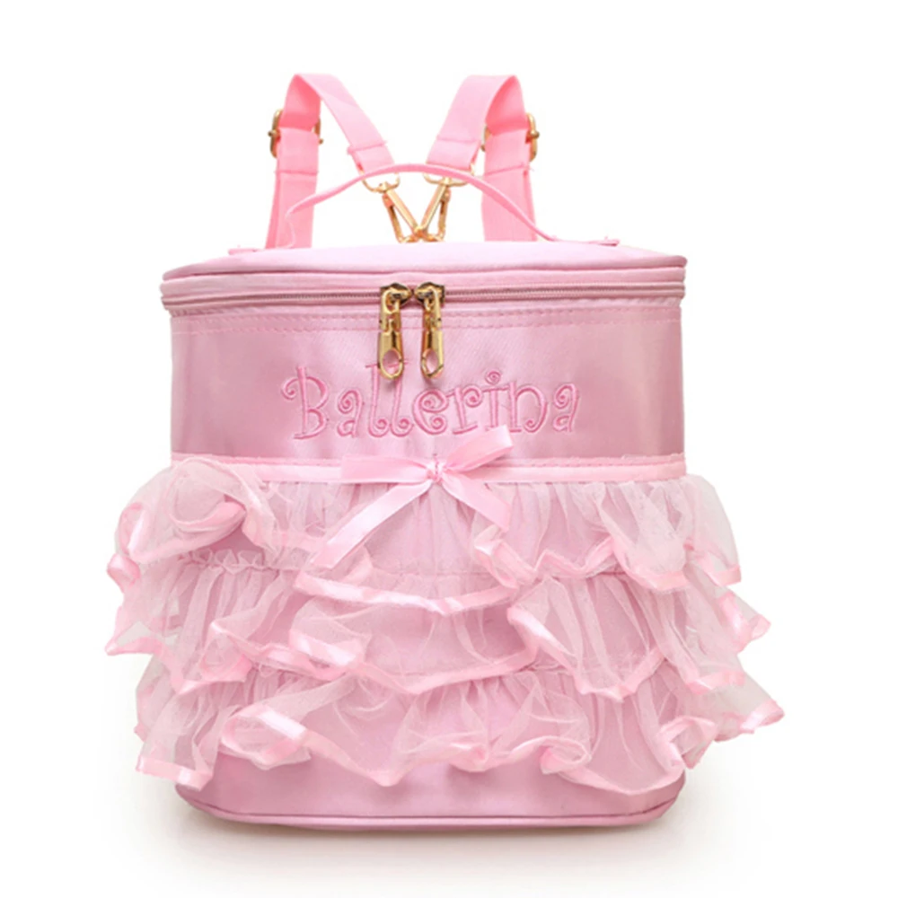 2019 Pink Ballet Bag For S Toddler Cute Ribbon Embroidery Dance Kids Children Backpack Dancing Bags From Weikelai Price